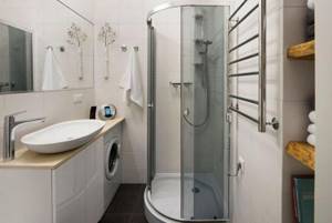Душевая кабина - Дизайн ванной комнаты 4 кв.м.