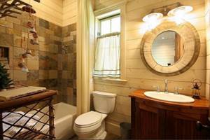 Идеи оформления пластиковых панелей для ванной комнаты - Имитация дерева и декоративного камня