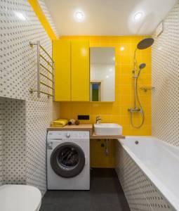 Куда поставить стиральную машину - Дизайн ванной комнаты 4 кв.м.