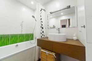 Отделка потолка - Дизайн ванной комнаты 2 кв.м.