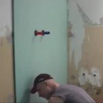 Finishing the bathroom with plasterboard