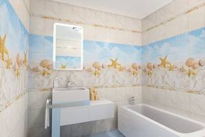Пластиковые панели для ванной комнаты с рисунком