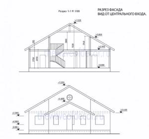 разрез фасада дома проект оксаны пантелеевой