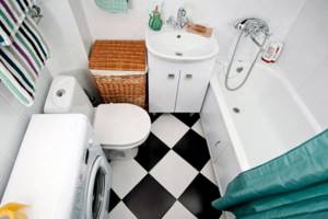 Сантехника и мебель - Дизайн ванной комнаты 4 кв.м.