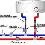 Схема подключения проточного электрического водонагревателя