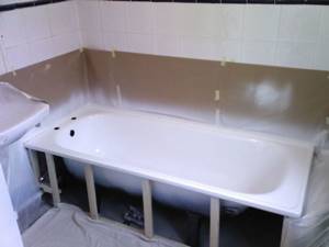 сушка ванны после восстановления покрытия