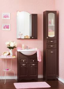 Уютная розовая ванная комната в стиле шебби-шик