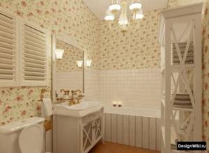 Ванная комната в квартире в стиле шебби шик