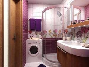 вариант современного дизайна ванной комнаты 2.5 кв.м